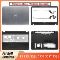 new laptop for dell inspiron 15 15r 5521 5537 3537 3521 lcd back coverfront bezelpalmrestbottom casehinges laptop case gray
