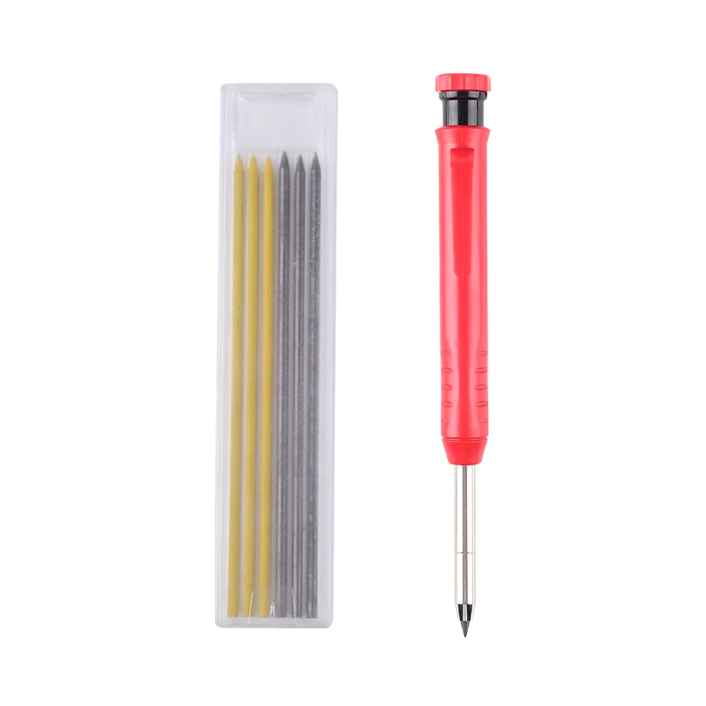 

Woodworking Mechanical Pencil Refill Set with Built-in Sharpener Carpenter Marker Builder Scribe Marking Tool