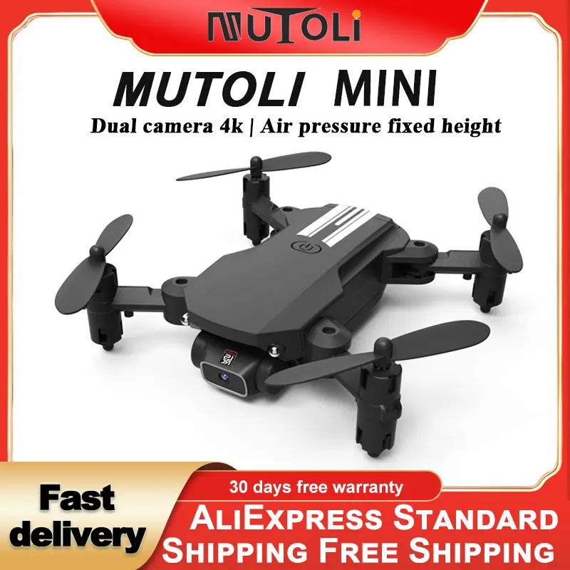 

MuToLi мини Дрон 4K Дрон 1080P HD широкоугольная камера Wi-Fi FPV Дрон поддерживающий высоту одной кнопкой взлет и посадку Радиоуправляемый квадрокопт...