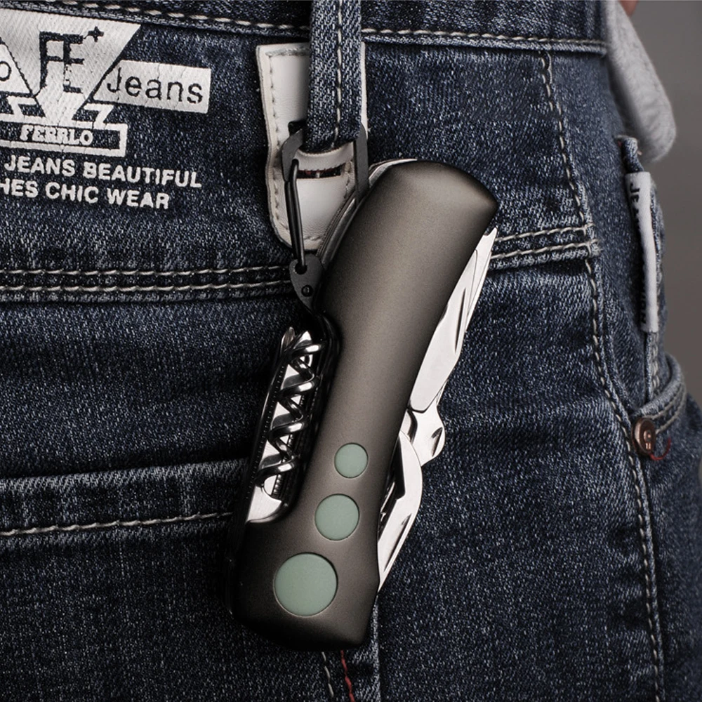 Походный нож для выживания 15 в 1 из нержавеющей стали швейцарский мини складной с