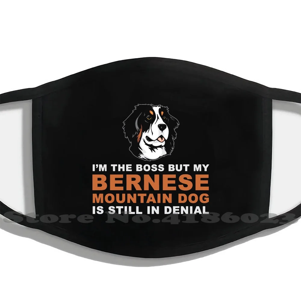 

Упрямленная Бернская горная собака, подарок для влюбленных, черная дышащая многоразовая маска для рта, Бернская горная собака, Бернская гор...