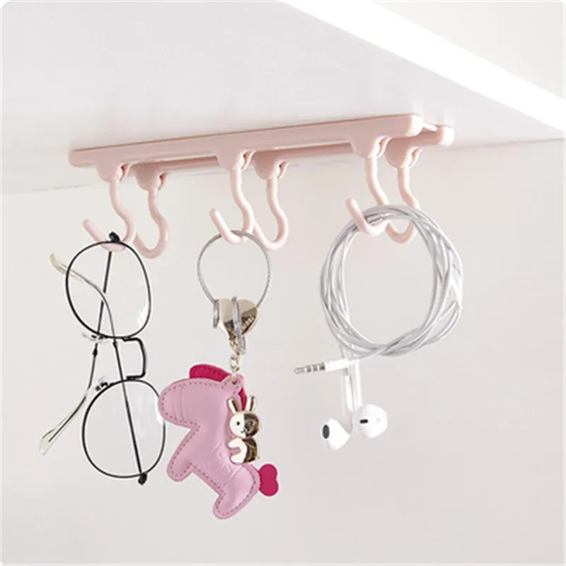 Пластиковая подвесная вешалка для чашек 6 крючков|Полки и держатели| |
