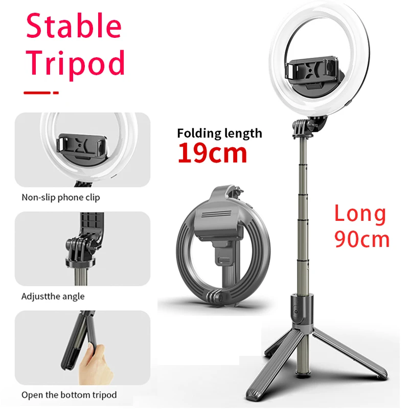 Proker Портативный селфи кольцо светодиодный 5 дюймов со штативом и держатель