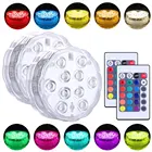 2020 Led Дистанционное управление RGB погружной светильник 1013 Батарея работает под водой светодиодный ночник на открытом воздухе вечерние рождественские украшения