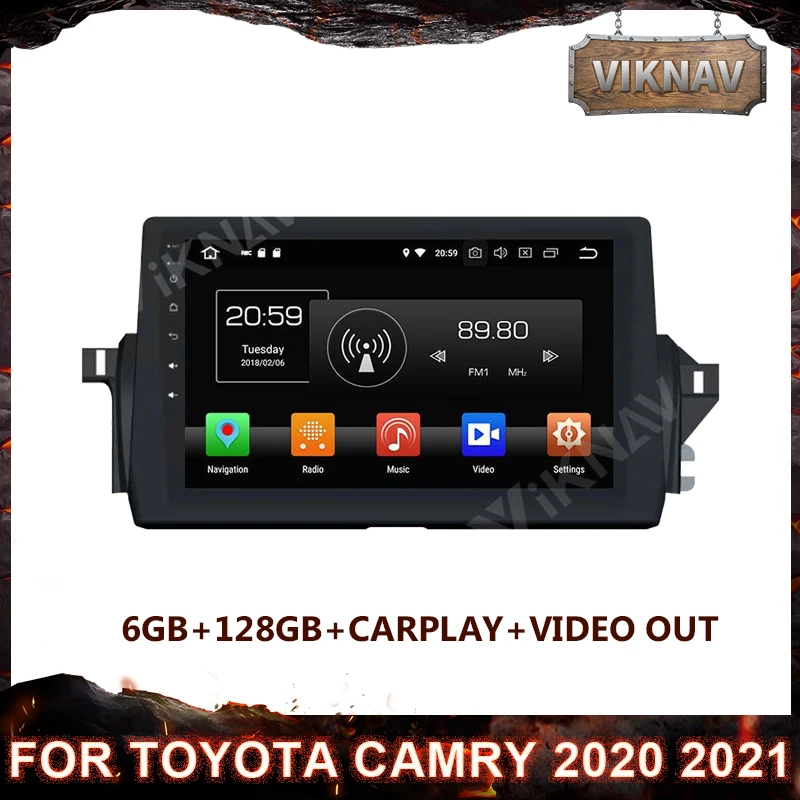 

Автомобильный радиоприемник, мультимедийный проигрыватель, 128 ГБ, Android 10,0, DSP, GPS-навигация для Toyota Camry 2020, 2021 HD экран, головное устройство, магн...