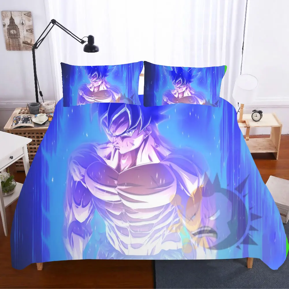 Пуховые и льняные комплекты хлопковый комплект постельного белья s Dragon Ball пододеяльник простыни наволочки постельное белье Комплект постельного белья королевского размера для дома