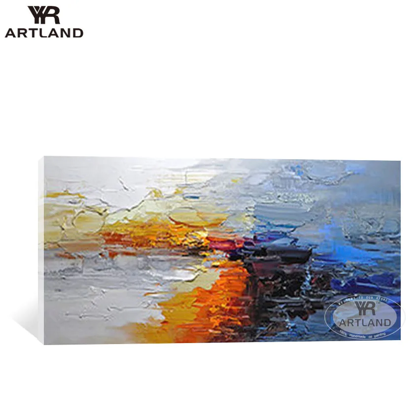 

Modern abstract Hand painted oil painting on canvas thick color oil wall art picture for living room bedroom home decor unframed