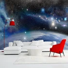 Пользовательские фотообои 3D Красивая Фэнтези Вселенная синее звездное небо пейзаж Фреска гостиная телевизор диван художественный декор настенные наклейки