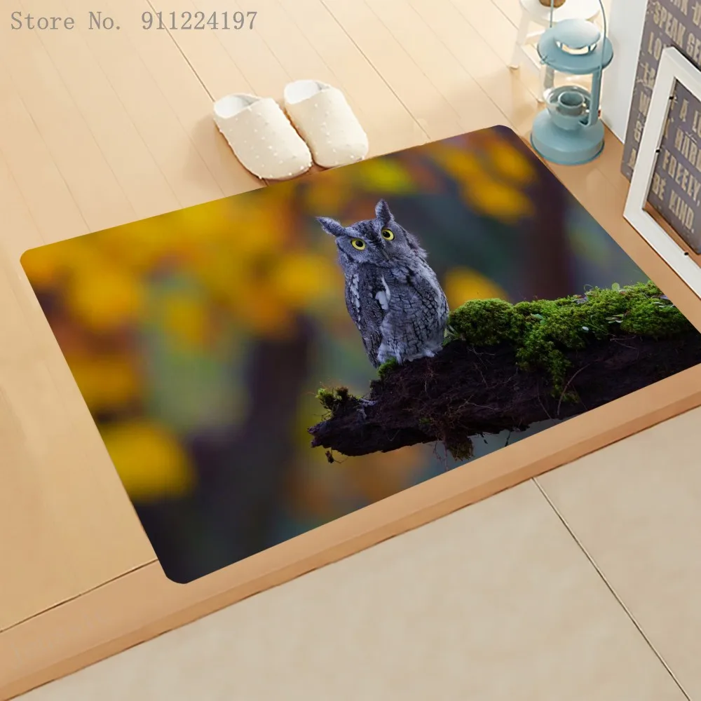 

Animal Doormats Owls Bathroom Mat Doormat 3D Printed Entrance Carpet Floor Mat kitchen Rug Indoor Anti-slip Carpets Door Mats