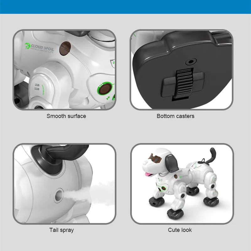 Electronic Animal Pets RC Robot Dog Voice Remote Control Spray Pet Toy Toys Music Song For Kids | Игрушки и хобби