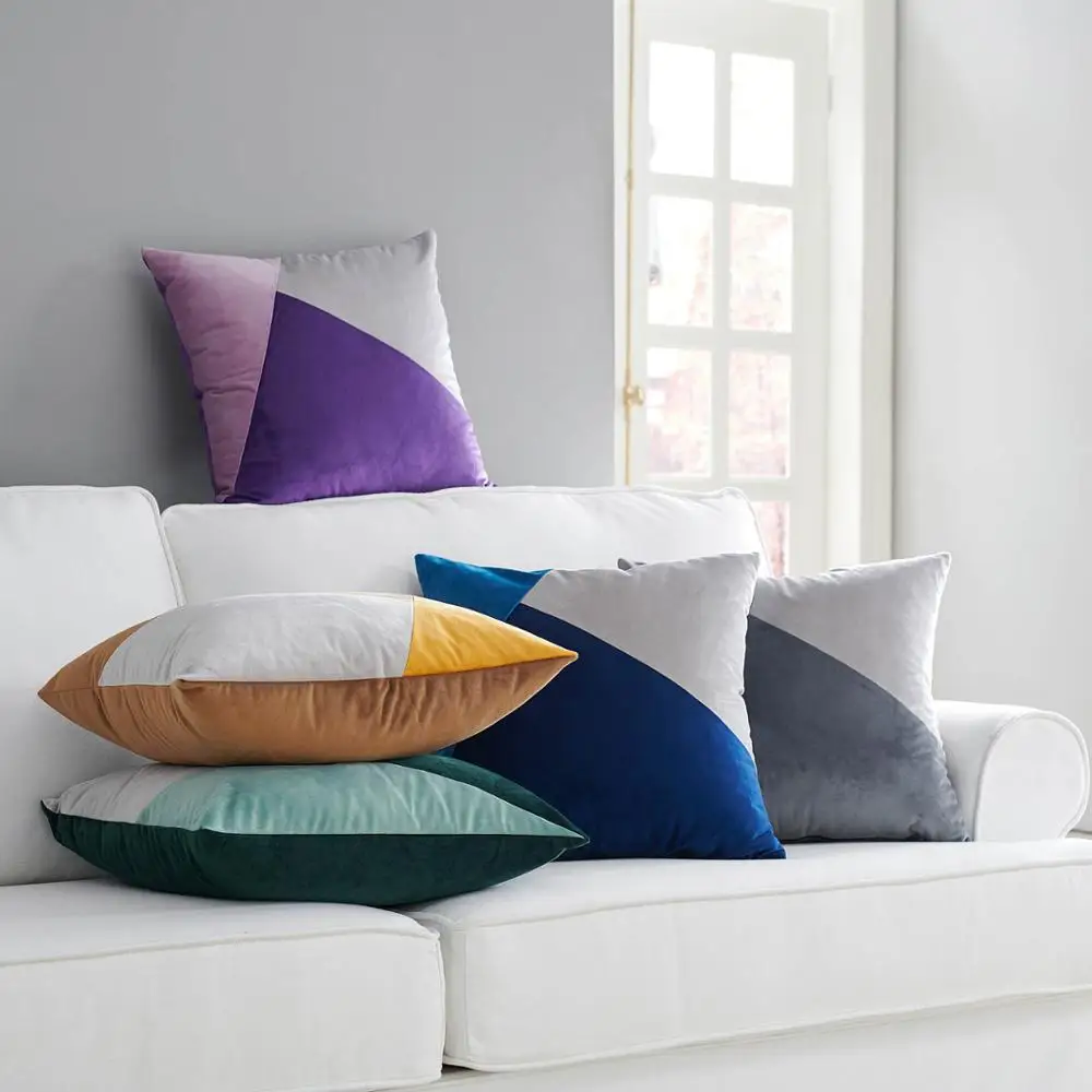 Супер красота Красочный мягкий плюшевый толстый лоскутный декоративный чехол