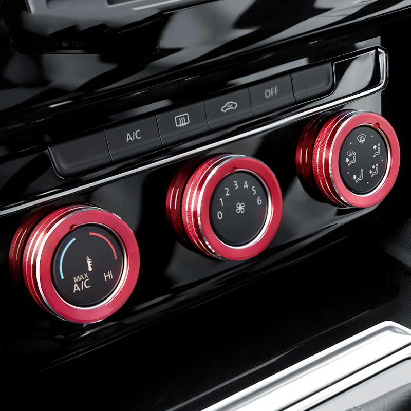 

Car AC Button Decorative Cap Air Conditioning Knob Ring Cover for VW Golf 7 7.5 MK7 Accessories 2015-2019