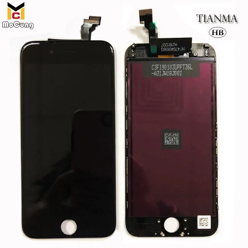AAA Tianma высокое яркое 100% OEM дисплей хорошо работает для iphone 6 LCD сенсорный экран