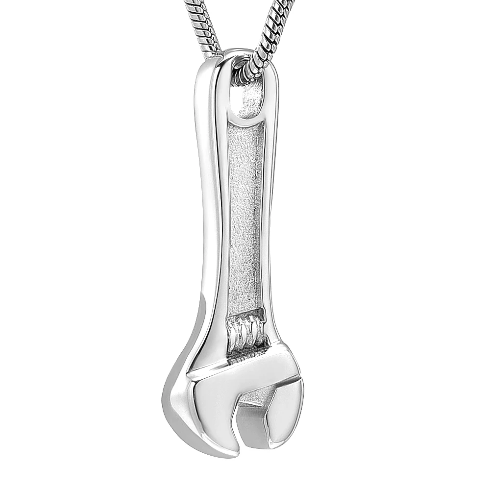 

GG78-16 Wrench Cremation urn Necklace For Dad Keepsake Pendant Memorial Jewelry Hold Ashes Of Loved One