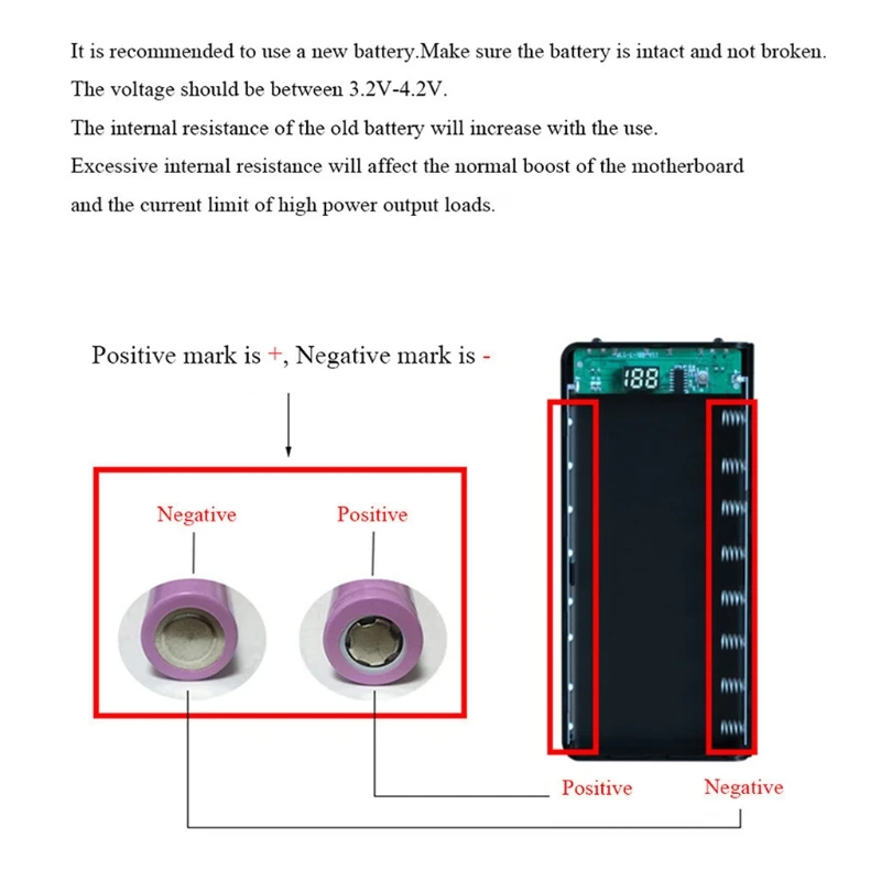 Корпус внешнего аккумулятора A8 8x18650 ЖК дисплей без батареи| |