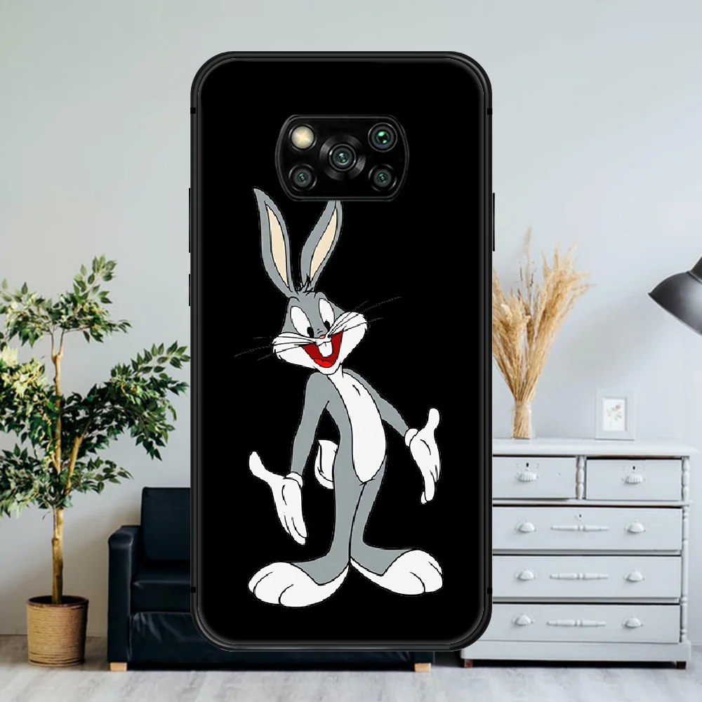 

Cute Bugs Bunny Catoon Anime Phone Case For Xiaomi Mi Note 10 A3 9 MAX 3 A2 8 9 Lite Pro Ultra black Cell Pretty Back Painting
