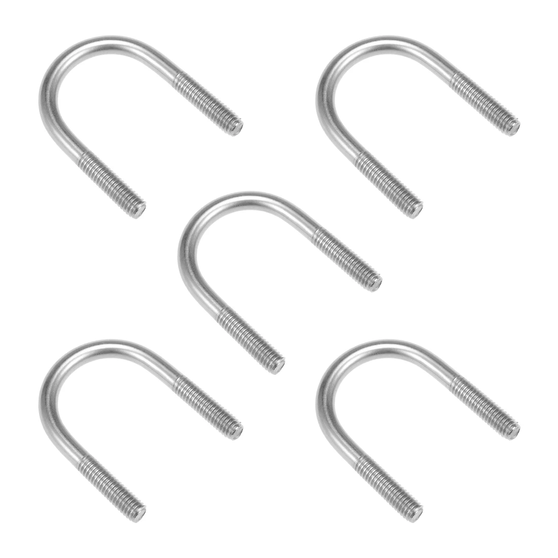 

5pcs M6 304 Stainless Steel U-Bolt Fastener for 27mm Pipe Diameter