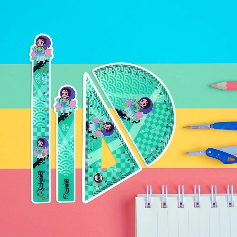 

Anime Demon Slayer Kamado Tanjirou Cosplay Ruler Measuring Scale Students Cartoon Measure Ruler Gift for Kids