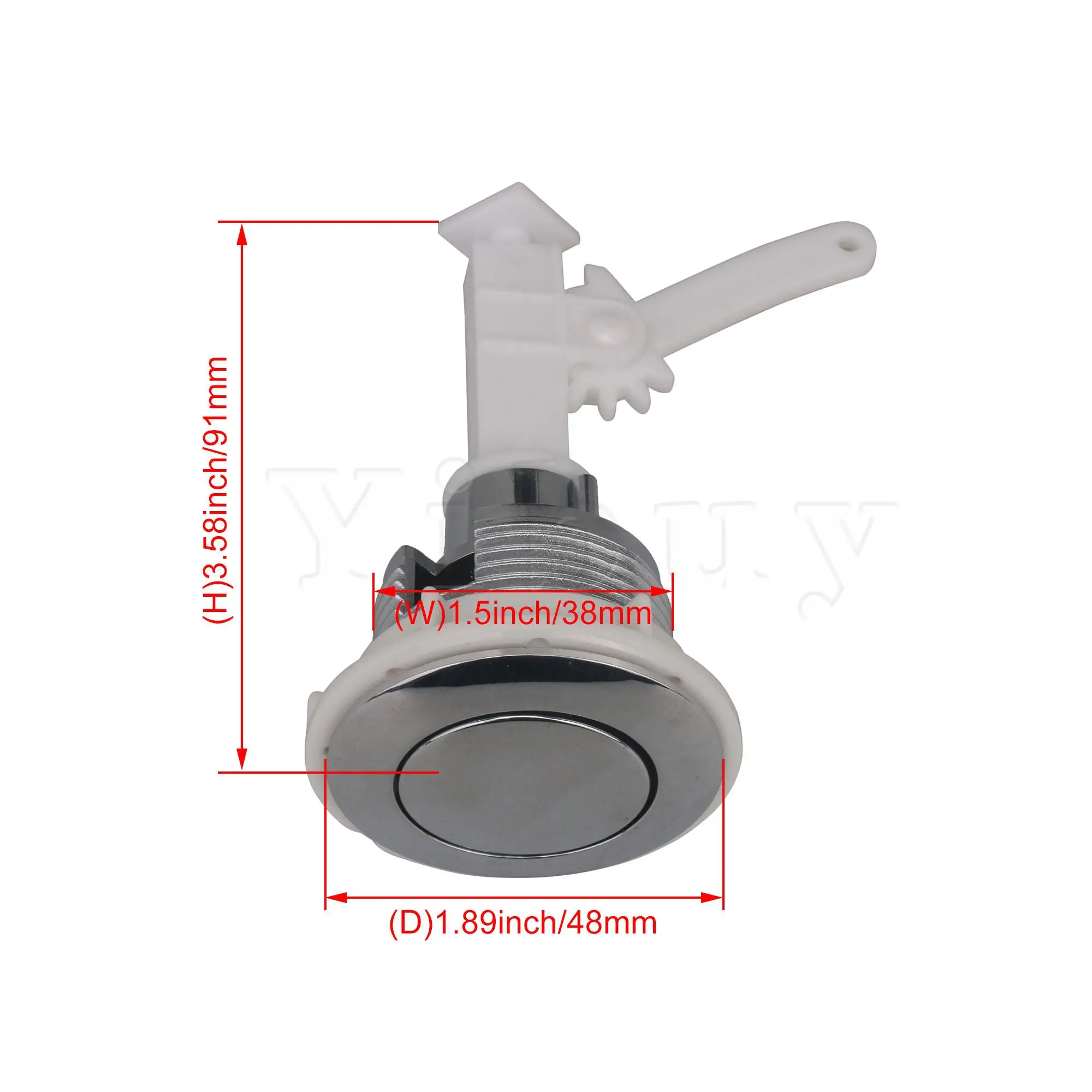 

Rod Toilet Single Push Button Replacements Round Small Dia 1.49inch