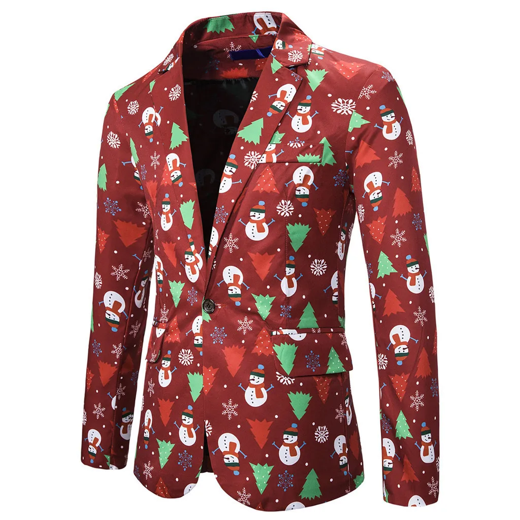 SAGACE модный мужской Рождественский Блейзер приталенный стильный вечерний