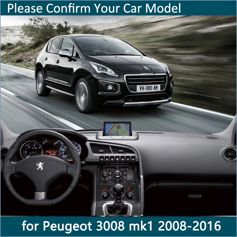 Противоскользящий коврик для Peugeot 3008 2008 ~ 2016 MK1 3008GT GT приборной панели накладка