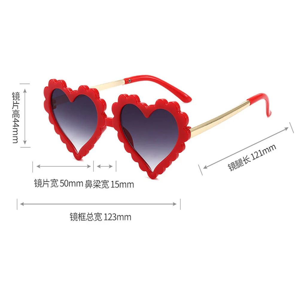 1 шт. детские пластиковые солнцезащитные очки с сердечками|Женские очки| |