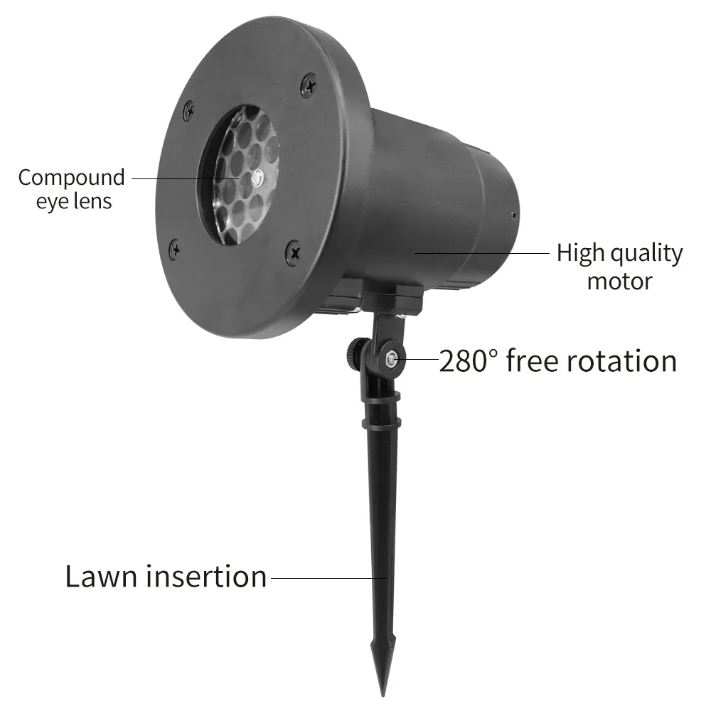 Фонарь с дистанционным управлением водонепроницаемый IP44 вращающийся наружный