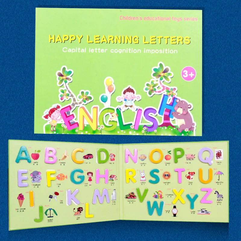 

Color matching magnetic alphabet jigsaw puzzle wooden jigsaw puzzle kindergarten early education educational toys