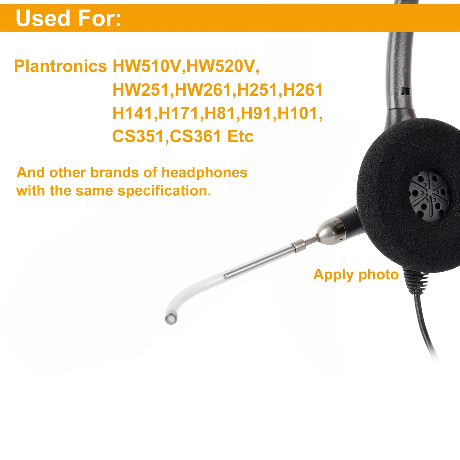 Трубка Clear Voice для гарнитуры Plantronics сменный аксессуар Encore Tristar SupraPlus Duoset и Duopro |