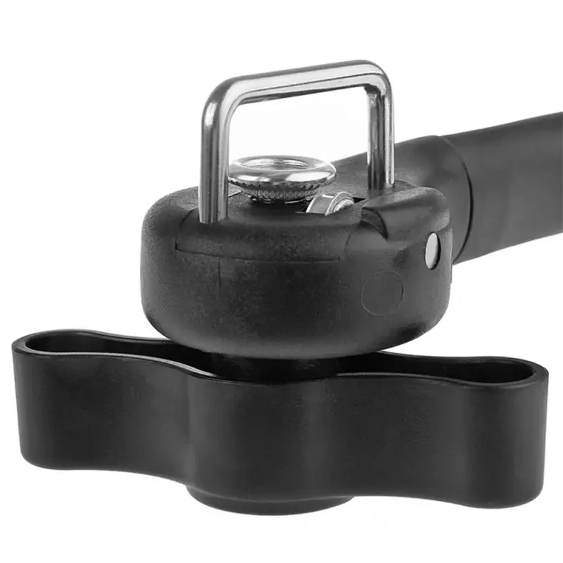 

Multi-function Bottle Opener Black Round Non-Slip Can Opener Single Grips Handle Manual Jar Opener Kitchen Gadgets