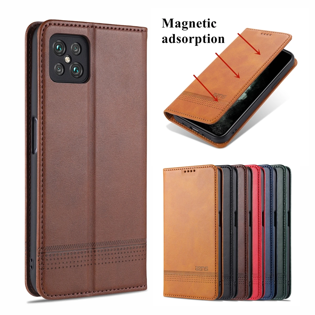 

Deluxe magnetic adsorption leather case for OPPO A92s / OPPO Reno4 Z Reno 4Z 5G flip cover wallet protective case capa fundas