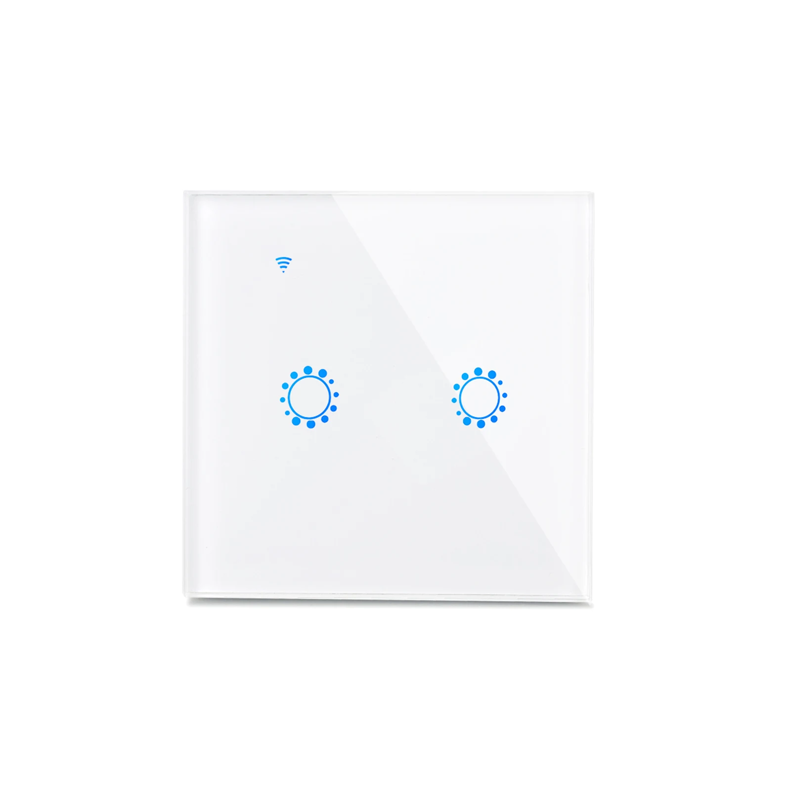 Wi-Fi светильник, переключатель Wi-Fi, 220 В, приложение Ewelink, дистанционное управление, работает с Alexa Google Home, умный сенсорный переключатель, Wifi настенный переключатель - Комплект: White 2 Gang