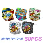 50 шт. Рождественская маска для лица Mascarilla Navidad, детская маска с принтом Санта-Клауса, лося, маскарадные маски, дизайнерские маскарадные изделия для косплея на Хэллоуин