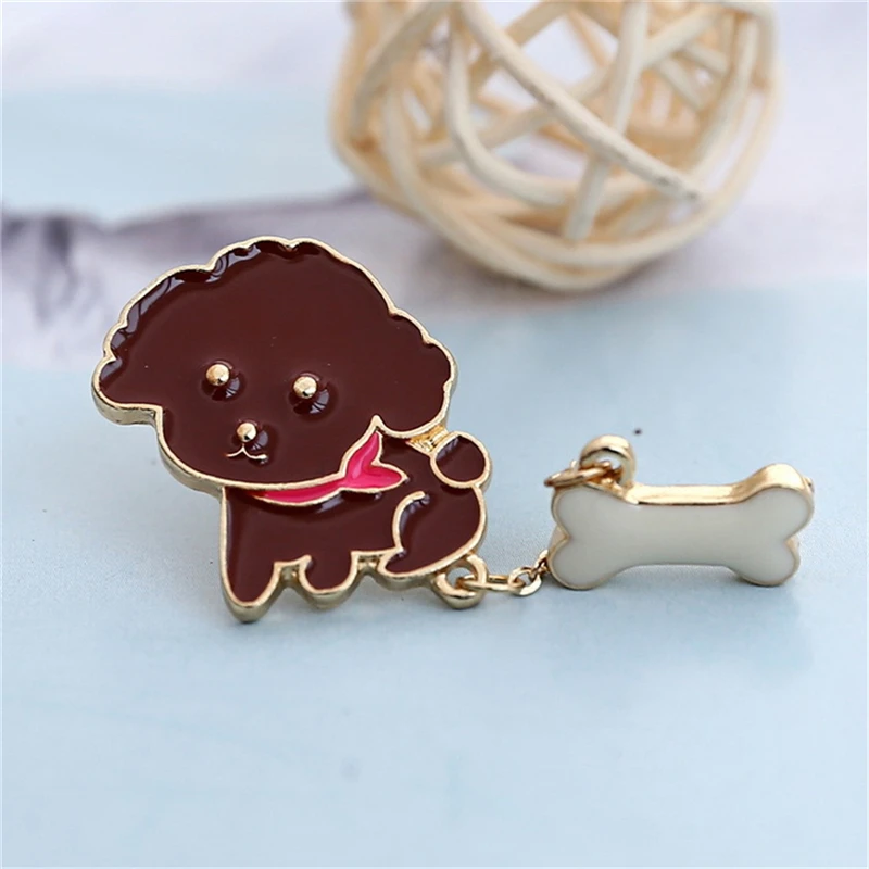 1 шт. броши лодка якорь кошка рыба собака животное плюшевый бульдог кость металл