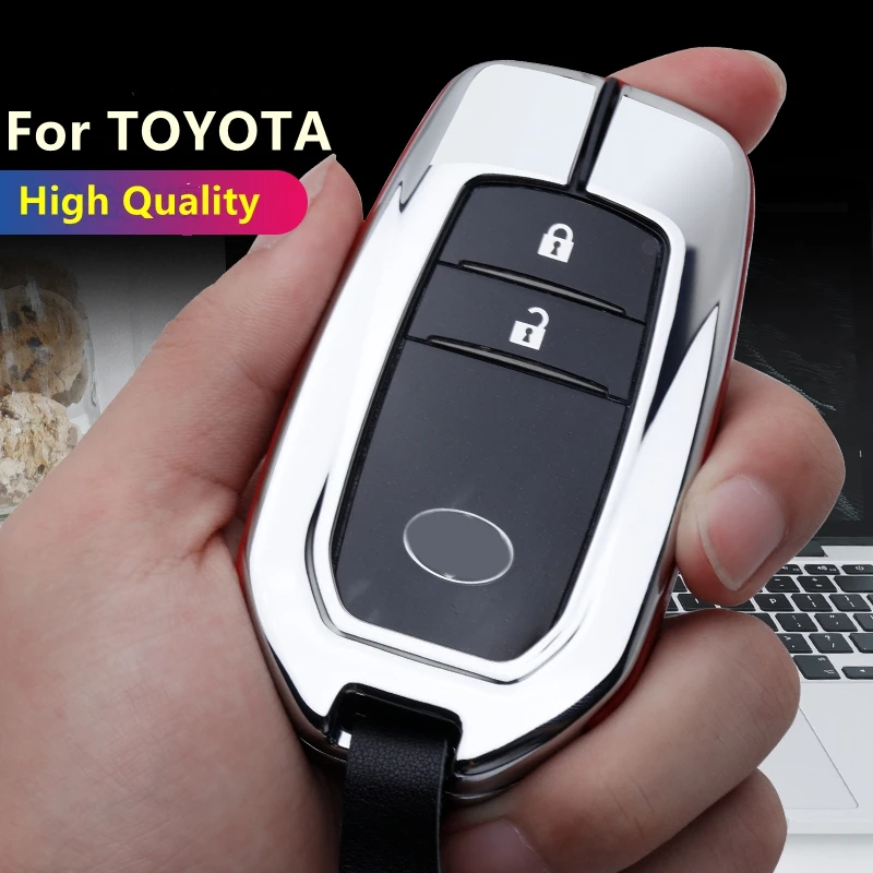 Автомобильный Гальванизированный сплав и кожа брелок для ключей чехол Toyota Hilux