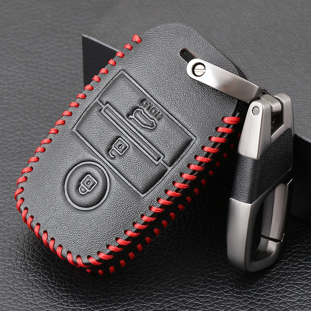 Кожаный чехол с 3 кнопками для автомобильного пульта дистанционного управления