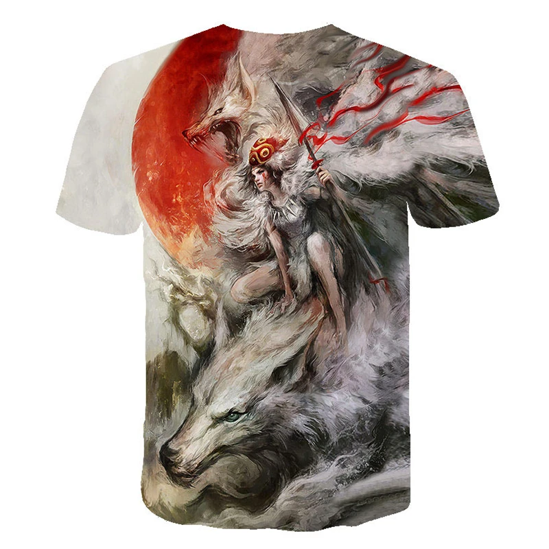 

2021 Latest Wolf 3D Printing T-shirt Animal Cool Funny T-shirt Men's Summer Top T-shirt Fashion Breathable Short Sleeve