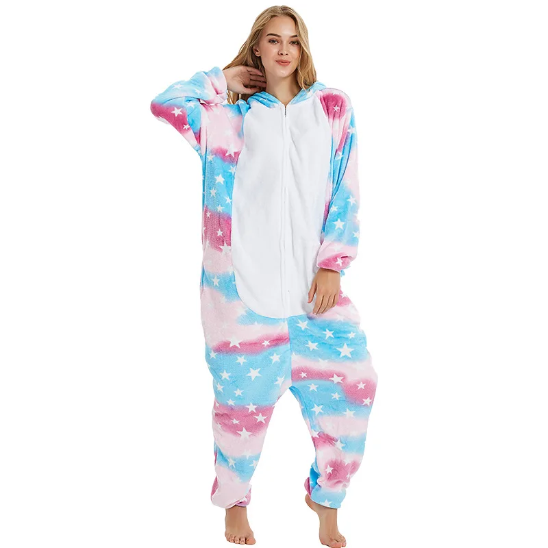 Комбинезон с единорогом для девочек новинка пижама мультяшными животными яркие