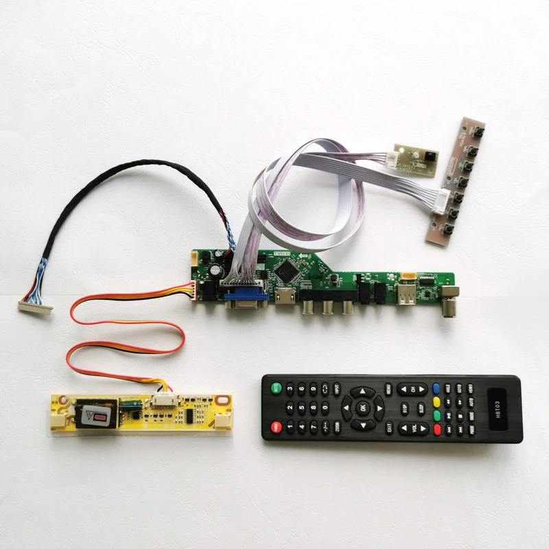 

For BOE HT150X02-100/101 15" 20-Pin LVDS Cable 1024*768 VGA USB Remote 2CCFL PC Desktop LCD Display Controller Card DIY Kit