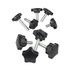 510 шт. пластиковая головка с накатанной головкой в форме звезды для затяжки большого пальца винтовой зажим ручка для захвата винт деревянный болт M5,M6,M8