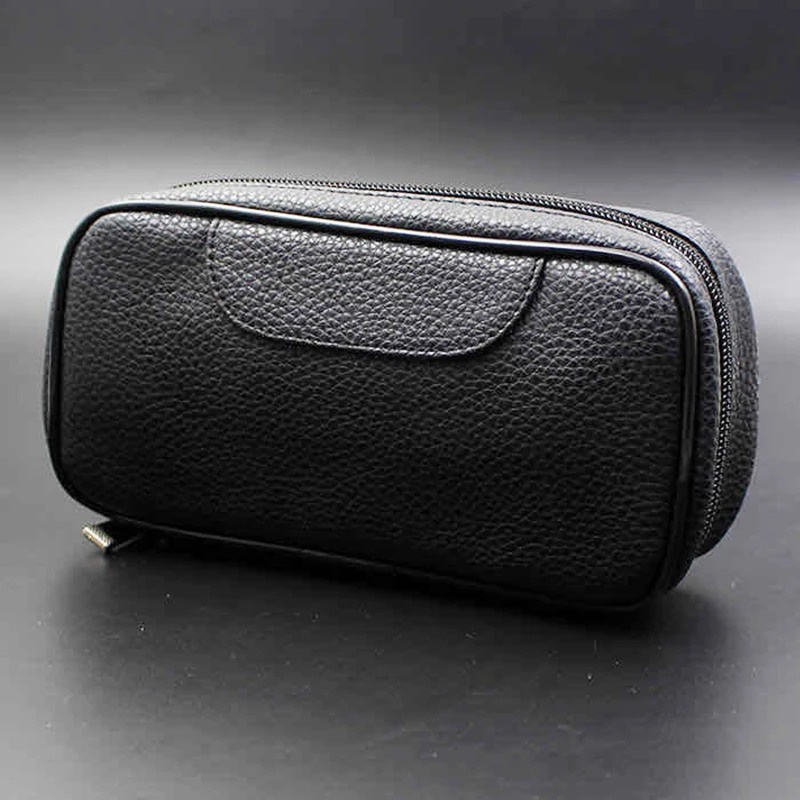 

Leather Stylish Brown Soft Smoking Pipe Case Tobacco Bag Tamper Tool Portable Cigarette Rolling Wallet
