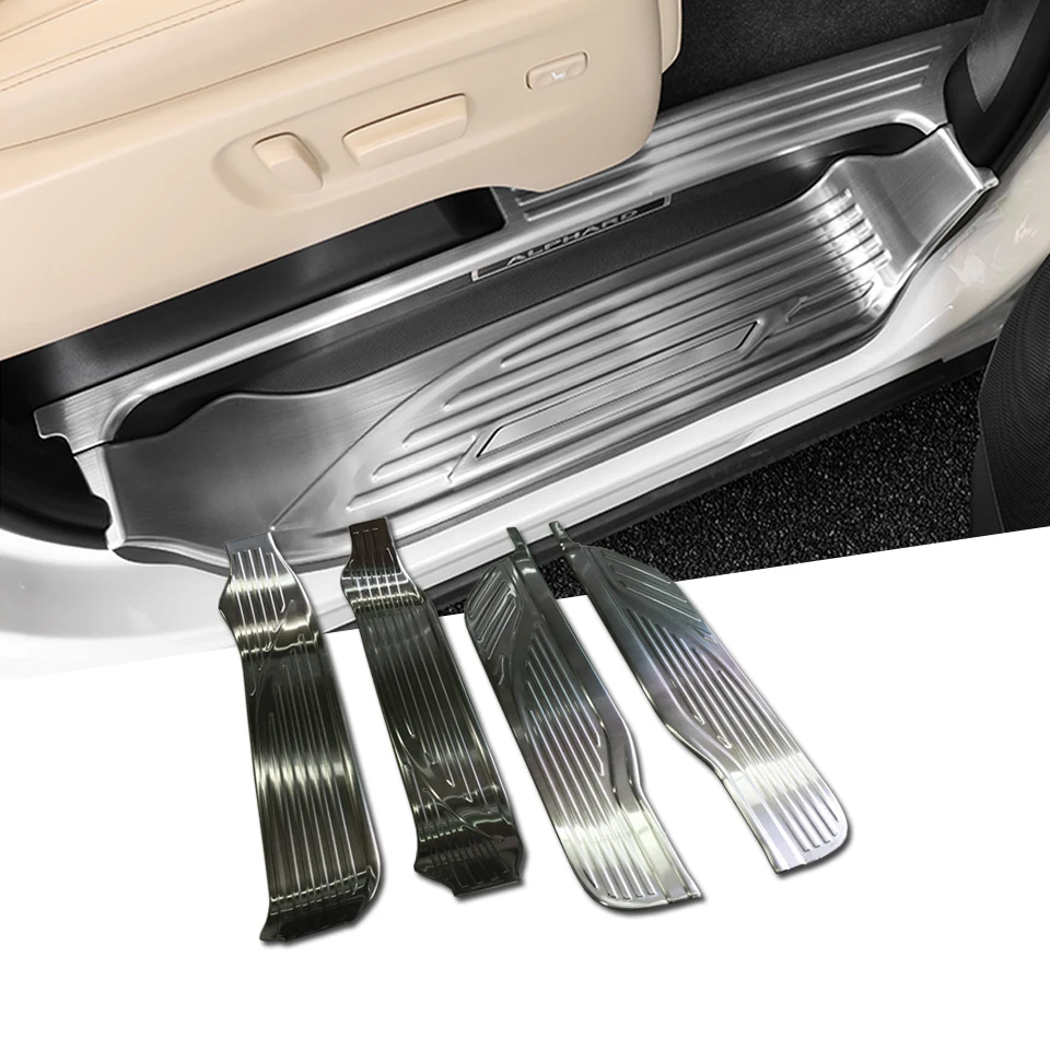 

Накладка на порог двери из АБС-хрома, внутренняя и внешняя накладки на порог для Toyota Alphard Vellfire 2016 - 2019