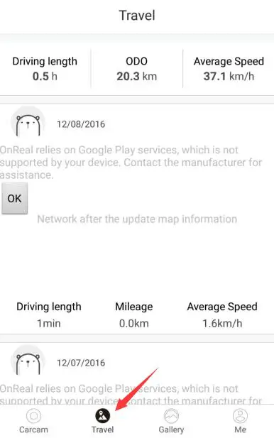 OnReal Dash Cam 1080p 30fps Автомобильная камера с Wi-Fi gps и функцией индукции жестов