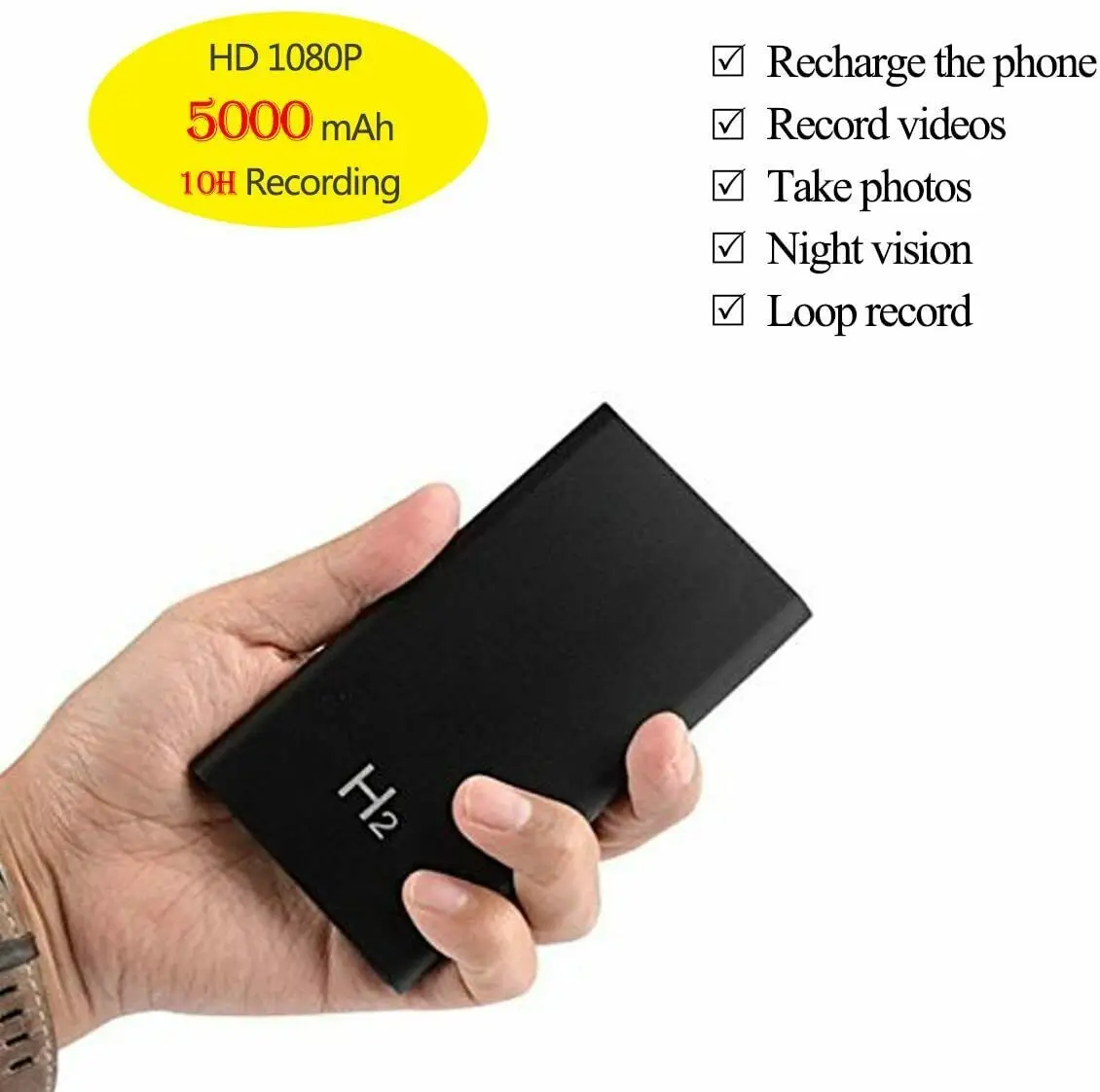 power bank mini camera 1080p hd portable mini camera 5000mah poverbank camera nanny cam motion detection recorder home security free global shipping