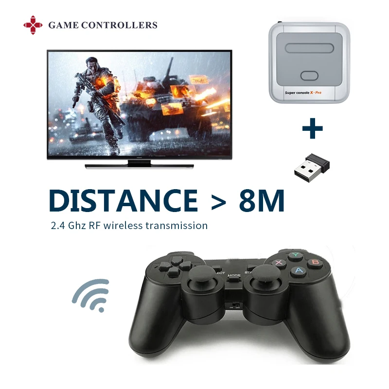2.4GHZ Controller Gamepad Wireless Joystick Joypad For PSP/N64/PS1 ​Video Game Console Super X Pro/ PC /TV Box | Электроника