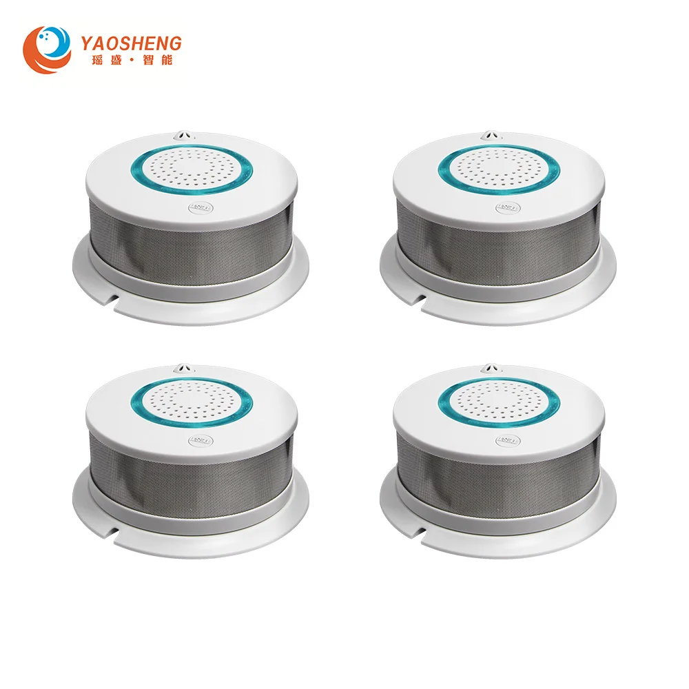 PA-438W-4 Wi-Fi дым+ тепловой детектор независимая сигнализация беспроводная пожарная защита датчик дыма Домашняя безопасность пожарное оборудование умное приложение управление - Цвет: PA-438W-4