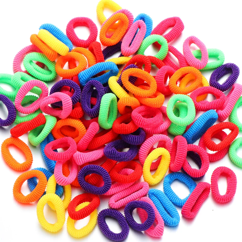 Разноцветные резинки для волос 1 5 см маленькие фиксации хвостиков аксессуары