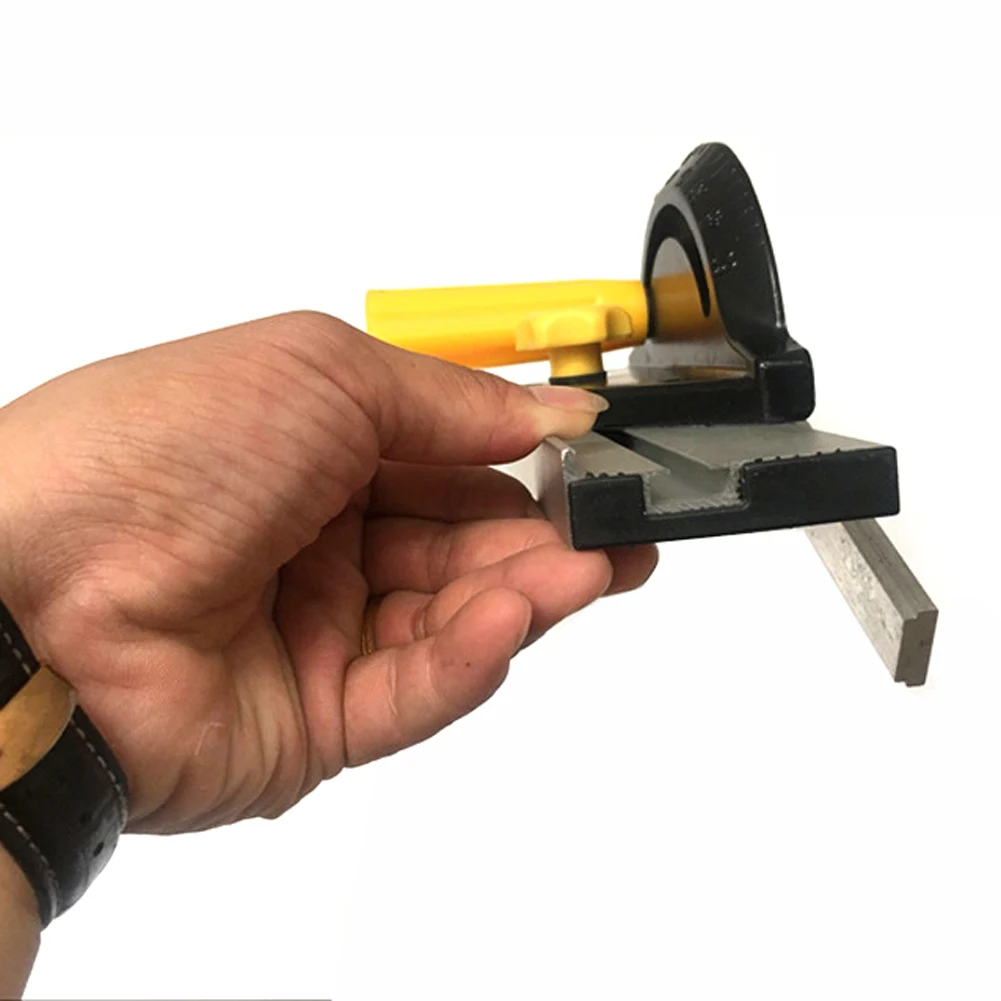 Деревянные стол станка угол линейки PusherAdjustable флип стоп Алюминий DIY Carpenter