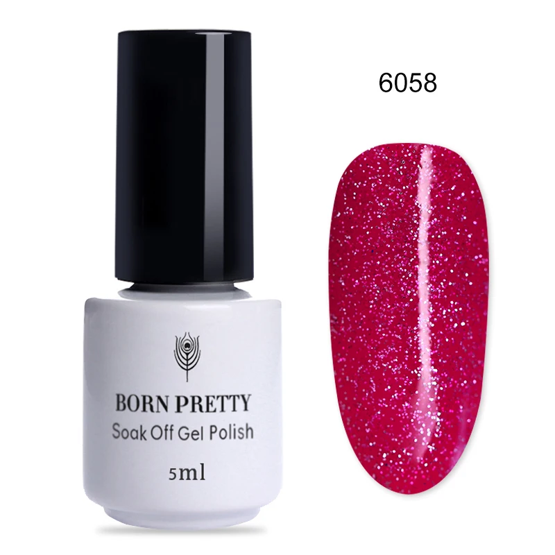 6058 BORN PRETTY матовый цвет УФ-гель для ногтей 6 мл черный чистый замочить от УФ-гель для дизайна ногтей лак верхнее Базовое покрытие лак - Цвет: 6058