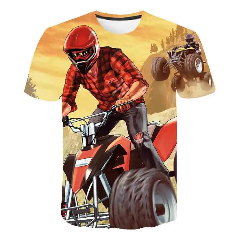 2020 3D Grand Theft Auto Game GTA 5 Kids T-Shirts Children's wear summer Tops 4T-14T teenage Costumes Girls Clothes camisetas | Детская